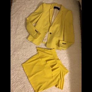 Zara blazer and Bebe peplum skirt bundle